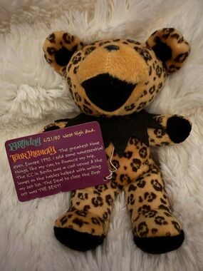 Grateful Dead Leopard Print Plush Bear - Tan & Black-  Delilah 🐾🐾